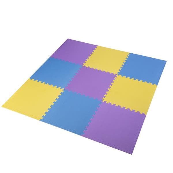 MP10 PUZZLE MAT MULTIPACK KELTAINEN-SININEN-LILA 9 ELEMENTTIÄ 10MM ONE FITNESS