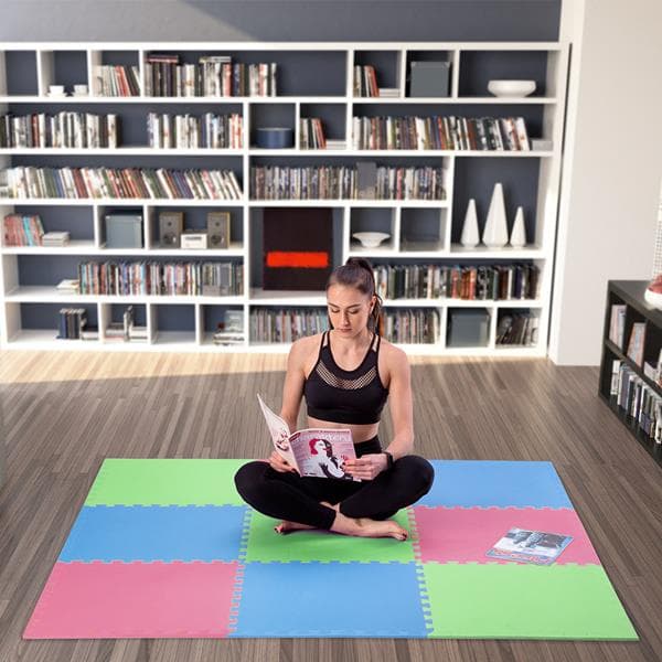 MP10 MATTOPUZLE MULTIPACK VIHREÄ-SININEN-PUNAINEN 9 KAPPALE 10MM ONE FITNESS