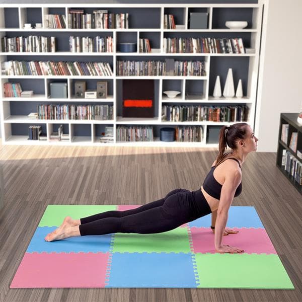 MP10 MATTOPUZLE MULTIPACK VIHREÄ-SININEN-PUNAINEN 9 KAPPALE 10MM ONE FITNESS