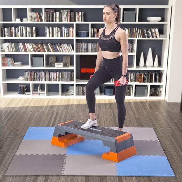 MP10 PUSLEMATTE MULTIPAKKE BLÅ-GRÅ 9 STK 10MM ONE FITNESS