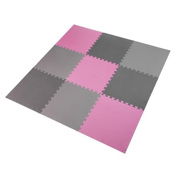 MP10 PUZSELMATTA MULTIPACK ROSA-GRÅ 9 DELAR 10MM ONE FITNESS