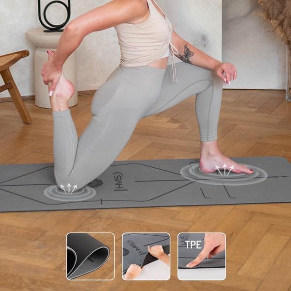 YM10 TPE YOGAMATTA GRÅ HMS