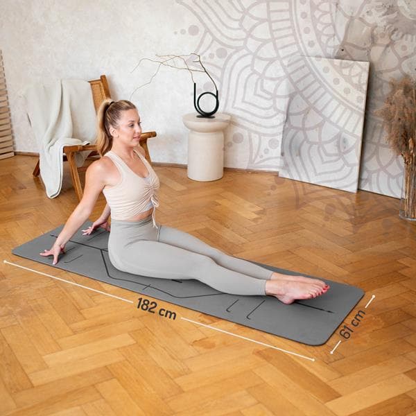 YM10 TPE YOGAMATTA GRÅ HMS