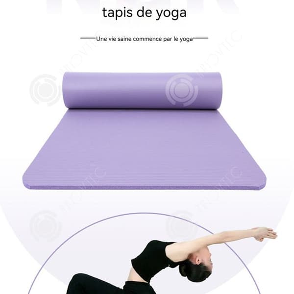 INN Yogamatta 185x90x1,5 cm Halkfri träningsmatta med remmar och väskor för Yoga Pilates Golvträning