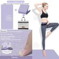 Miniatyrbild 3 av 4: INN hopfällbar yogamatta FitnessMatta 183x61 cm Reseyogamatta Halkfri och tjock Pilates Sports Gymnastikmatta Viole