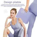 Miniatyrbild 4 av 4: INN hopfällbar yogamatta FitnessMatta 183x61 cm Reseyogamatta Halkfri och tjock Pilates Sports Gymnastikmatta Viole