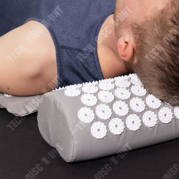TD®-matta med svart akupunkturmassagekudde Yogamatta Akupunkturmassagematta, kan lindra ryggsmärtor