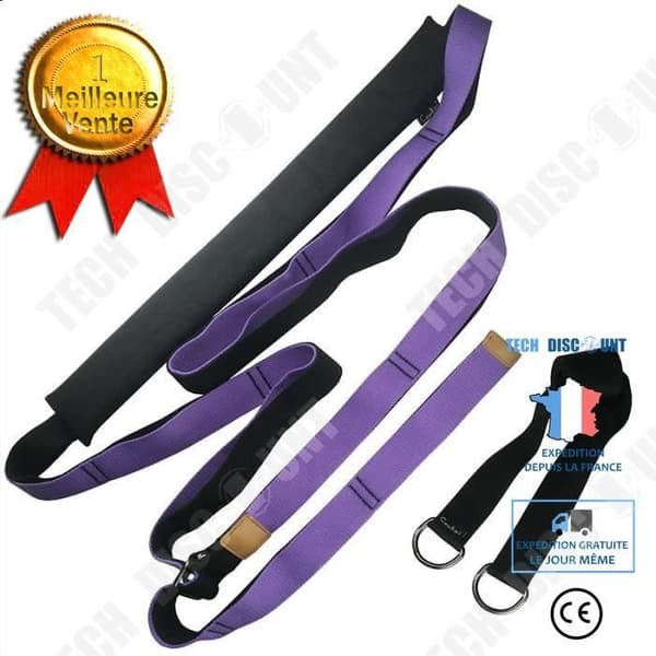 TD® Fitness Accessories - Bodybuilding, Yogarem Stretching Bälte Nedre midja Trainer Handstående Yoga Strap - Pure Type