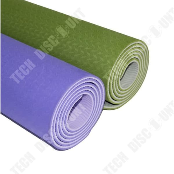 TD Two-Tone Non-Slip Yoga Mat - 6mm - Grön