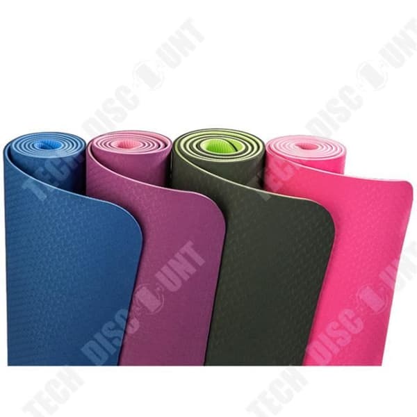 TD Two-Tone Non-Slip Yoga Mat - 6mm - Grön