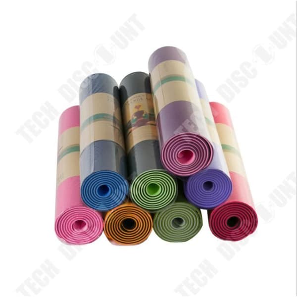 TD Two-Tone Non-Slip Yoga Mat - 6mm - Grön