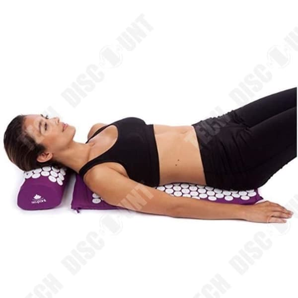 Akupressurmatta Yoga Massage Anti kroppsvärkterapi Fötter Träningar Lila 68×42cm med praktisk förvaringsväska