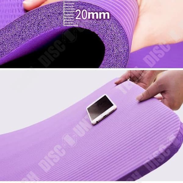TECH RABATT yogamatta - Dubbel tjocklek - Naturgummi - Lila - 15mm