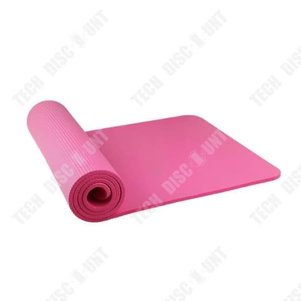 TECH DISCOUNT yogamatta - Rosa - 183 cm - 15 mm - Eco Friendly TPE - Halkfri