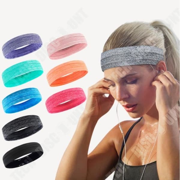 TD® Sports Pannband Yoga Fitness Svettabsorberande Löpsport Svettguide blå yogatillbehör 22