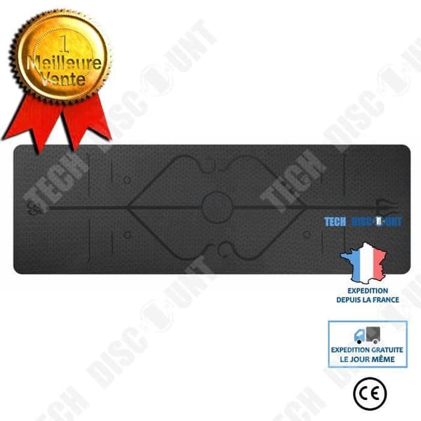 TD® TPE Yoga Mat - Hem Fitness Sport Mat - Pilates Mat, Lättvikt, Halkfri, Miljövänlig-NEJ
