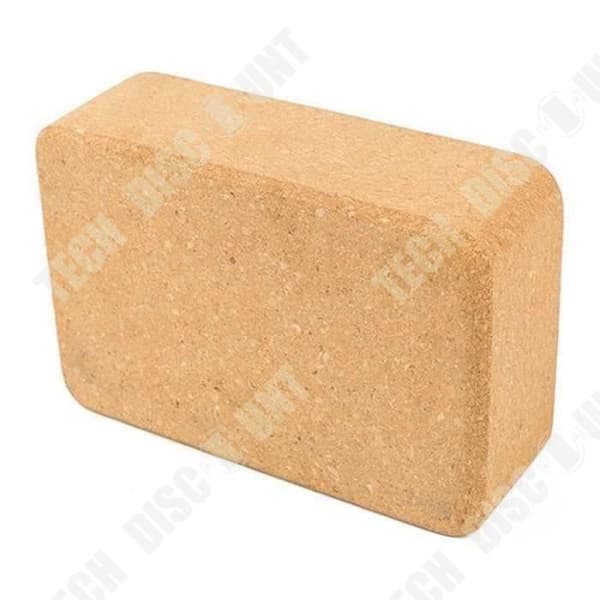 TD® Cork Brick Yoga Block - naturligt, miljövänligt, giftfritt - bästa yogatillbehören, extra träningsverktyg för