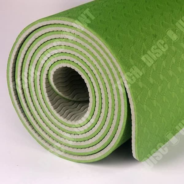 TD® 6mm Tvåfärgad Tpe Halkfri yogamatta Sportmatta Smaklös Hem Fitness Gymmatta 183X61Cm Ve