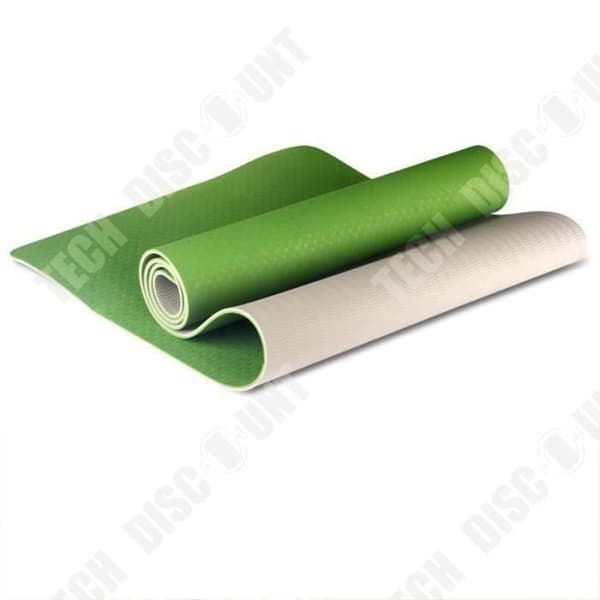 TD® 6mm Tvåfärgad Tpe Halkfri yogamatta Sportmatta Smaklös Hem Fitness Gymmatta 183X61Cm Ve