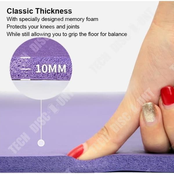 TD® Yogamatta Svettabsorberande magmuskelkombination Högdensitet NBR Yogamatta 10 mm tjocklek