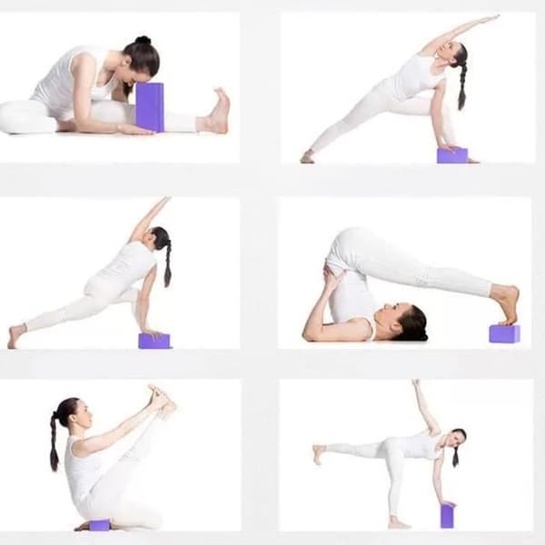 Yogatillbehör - TD® - Rektangulärt block - 2 ST - High Density - Anti-Slip