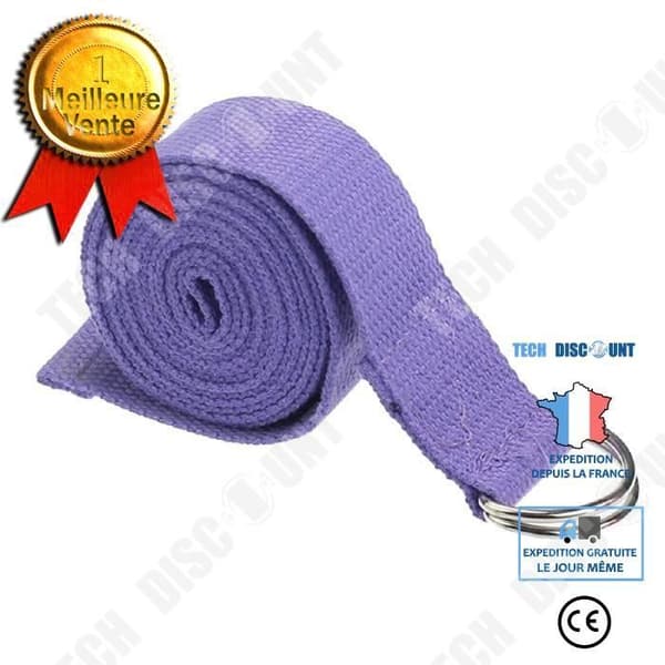 TD® Yoga Tillbehör Justerbar Ben Fitness Storlek, 180 cm längd Stretch träningsrem med Ring-