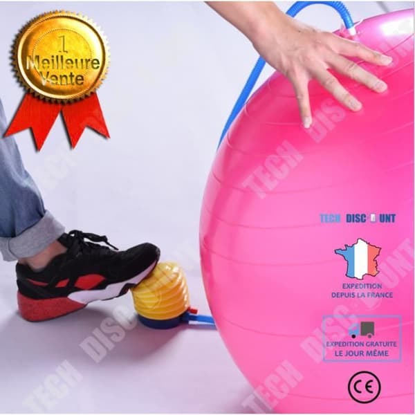 TD® Träningsgym Yogaboll Fitness Graviditet Förlossning Anti Burst + Pump 45cm yogatillbehör 71
