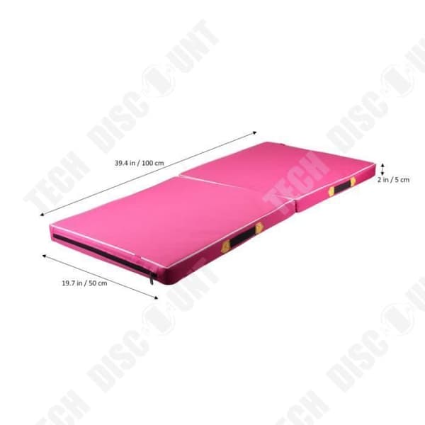 TD® Vikmatta Golvträning/ Dans Yogamatta Gymnastikmatta Hemträning Judo Gymnasium 100x50x5cm (Rosa)