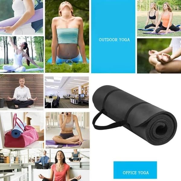 Multifunktionell smaklös yogamatta Tjock yogamatta Grön sportmatta i gummi