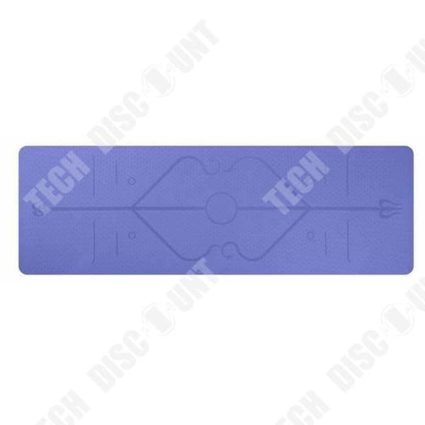 TECH RABATT Yogamatta - Lätt vikt, halkfri - 183 * 61 * 0,6 cm lila