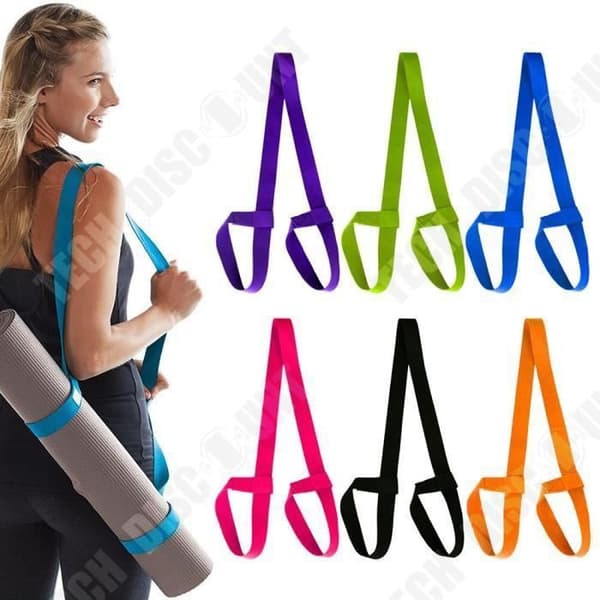 TD® Fitness Accessories - Bodybuilding,Yoga Bälte Mat Rem Strap Bälte Justerbar Sports Sling Axel Bärrem - Grå