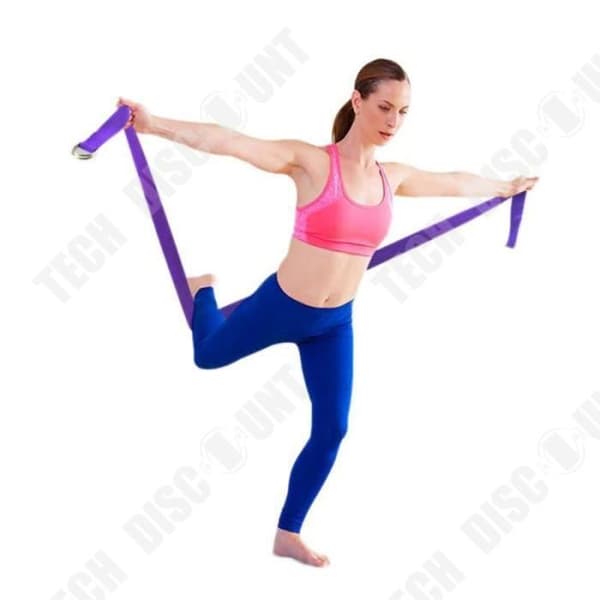 TD® Fitness Tillbehör - Kroppsbyggande, Yoga Justerbart Spännband Fitness Bälte Sport Flexibla remmar Gymnastik - Rosa Typ