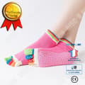 Miniatyrbild 1 av 4: TD® Five Finger Strumpor 5 par Rosa Andas halkfritt tyg