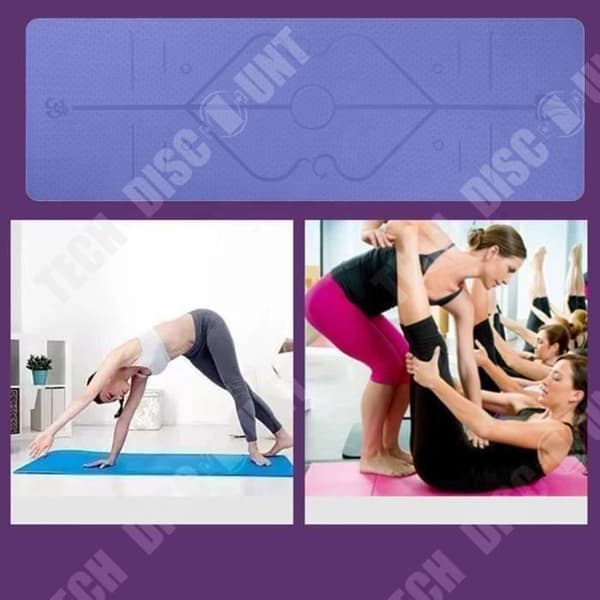 TPE Yogamatta - TEKNISK RABATT - Grön - 183 cm - 6 mm - Halkfri och miljövänlig