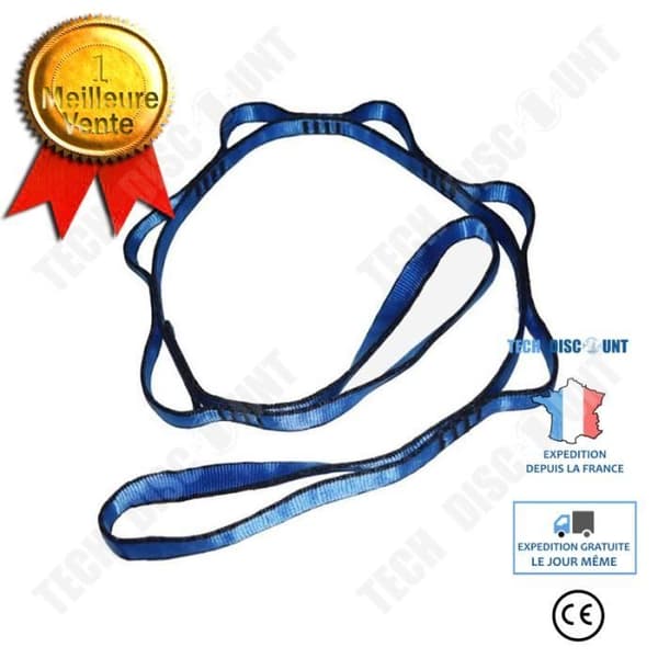 TD® Fitness Accessories - Bodybuilding, 2-delade yogaremmar Rope Daisy Chain för Yoga - Blå typ