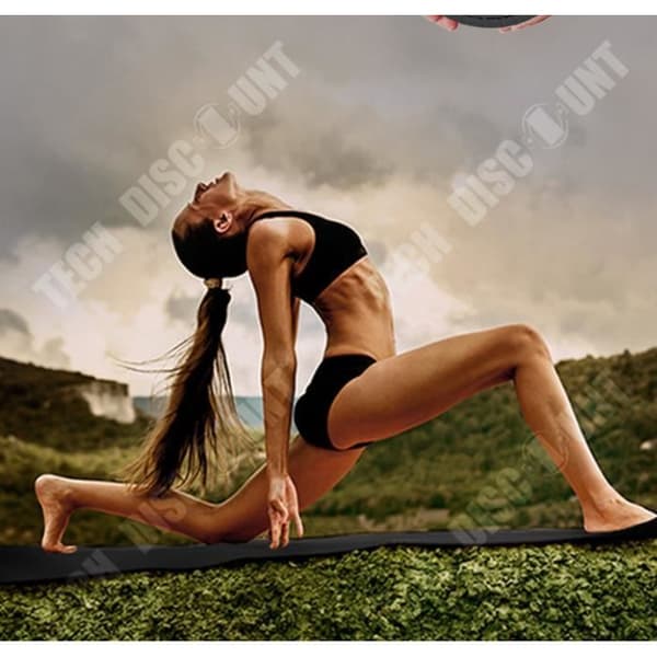 TECH DISCOUNT yogamatta - 4MM tjock EVA - halkfri - svart