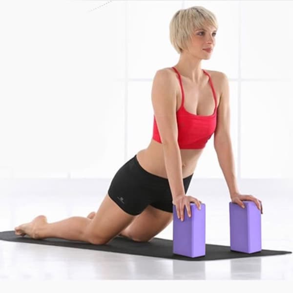 TD® MAT yoga skummande skum tegel block hem gym träning fitness sport verktyg lila
