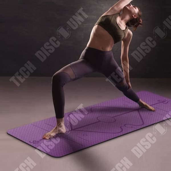 Fitnessgolvmatta - TEKNISK RABATT - TD® - Barfota - Lila - 183cm x 61cm x 6mm