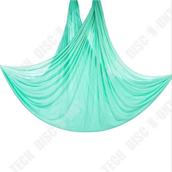 TD® AIZ Yoga Hängmatta 2,8 m Slitstark Elastisk Aerial Yoga Hängmatta Swing Fitness träningstillbehör, Grön