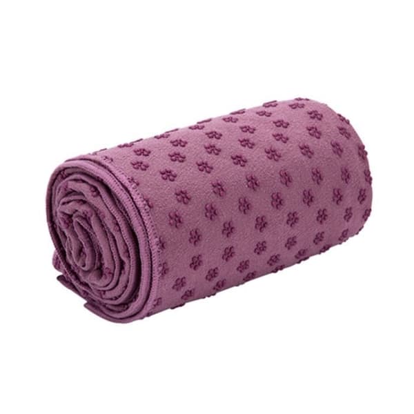 TD® 72" x 24" Tillbehörsfilt, Yoga-Pilates Matta Halkfri handduk med gratis påse lila