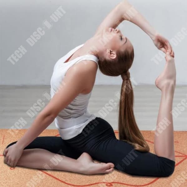 TD® Shanlian Cork Yogamatta 7 mm TPE eller Naturgummi Home Yoga Mat Fitness Natural Cork Mat
