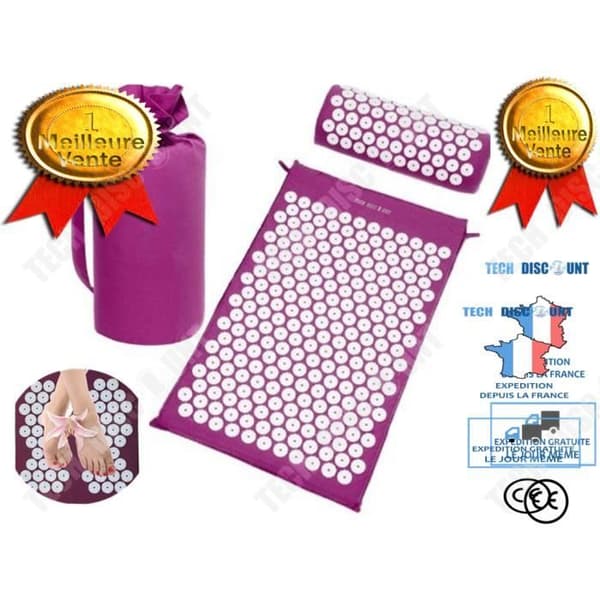 Massage Mat - TD® - 68x42cm - Avtagbar - Tvättbar - Avkoppling och välbefinnande