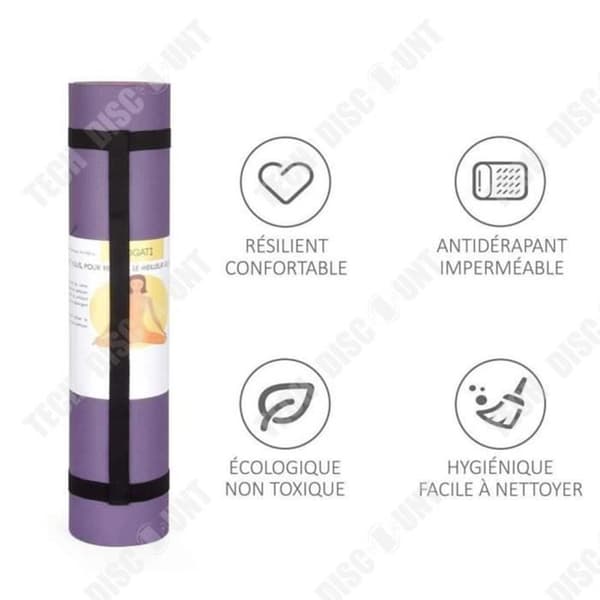 TD® TPE yogamatta enkel och dubbelfärgad 6 mm body position line sport fitnessmatta platt stöd yogamatta
