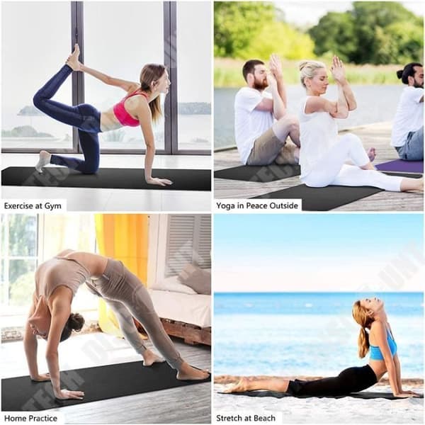 TD® yogamatta för vuxna NBR högdensitet halkfri knämatta förtjockad och breddad dansyoga fitnessmatta