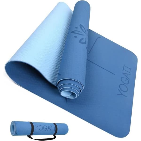 Tjock Yogamatta Yogati Blå 183x61x0.61 cm