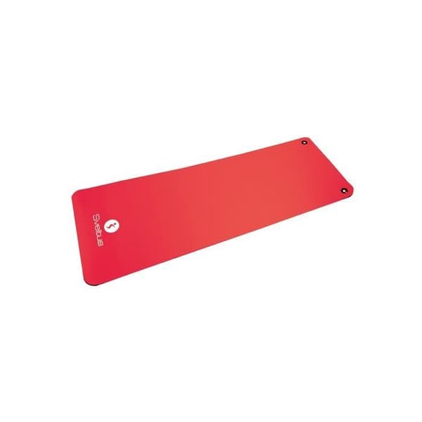 SVELTUS Evolution barfota fitnessmatta röd 180x60 cm - tjocklek 15 mm - med bärhandtag