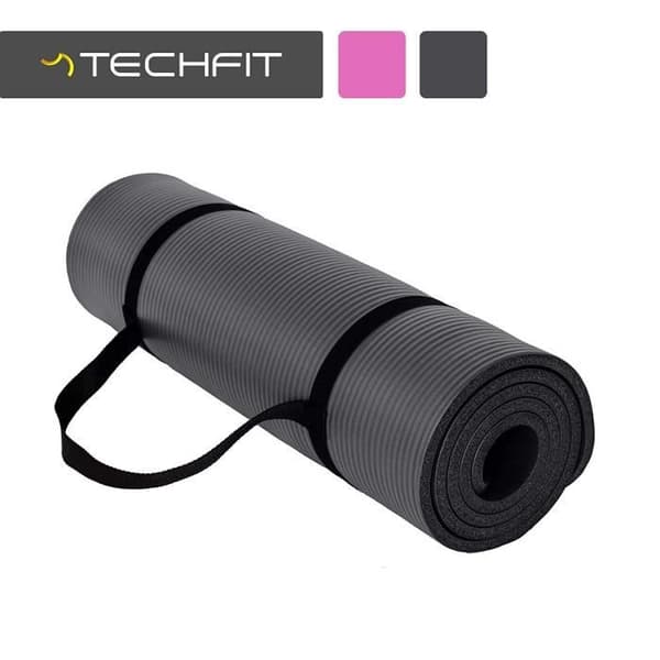 Yoga- och Träningsmatta - TechFit - Extra Tjock 10mm - 180 x 60 cm - Halkfri - Ekologisk