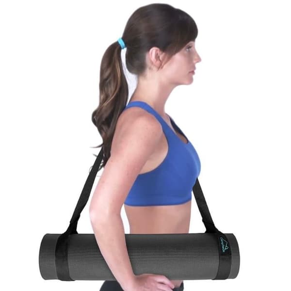 CampTeck Yogamatta Bärrem - Svart 180cm x 3,8cm