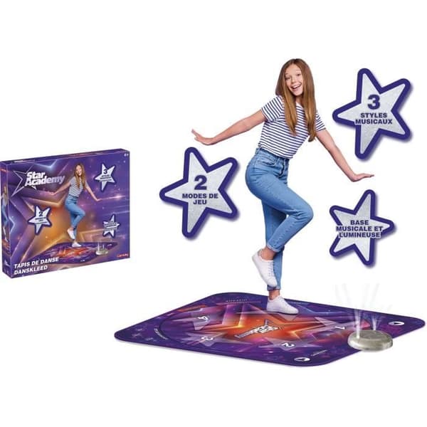 Dansmatta - Star Academy - 3 musikstilar - 3 dansnivåer - Mixat - Från 6 år