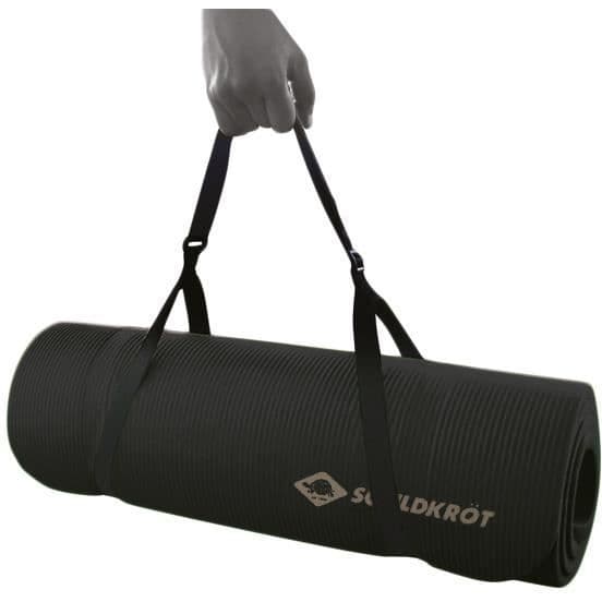 Schildkröt Fitness fitnessmatta 15 mm 183 x 61 cm gummisvart